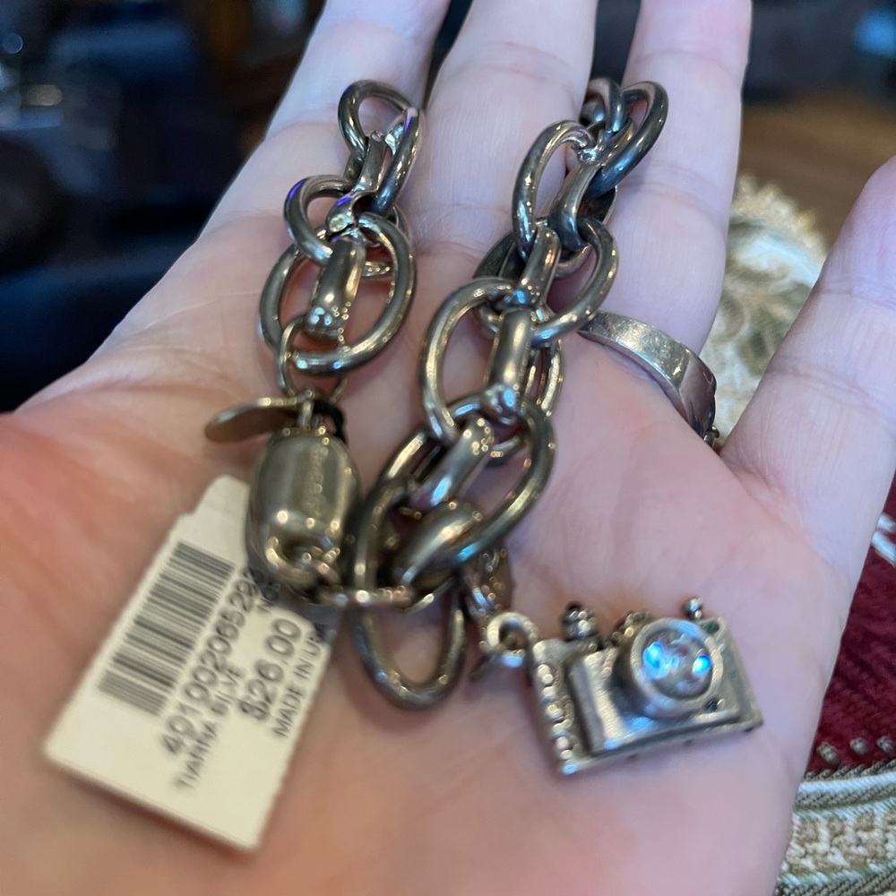 Silver Camera Charm Bracelet